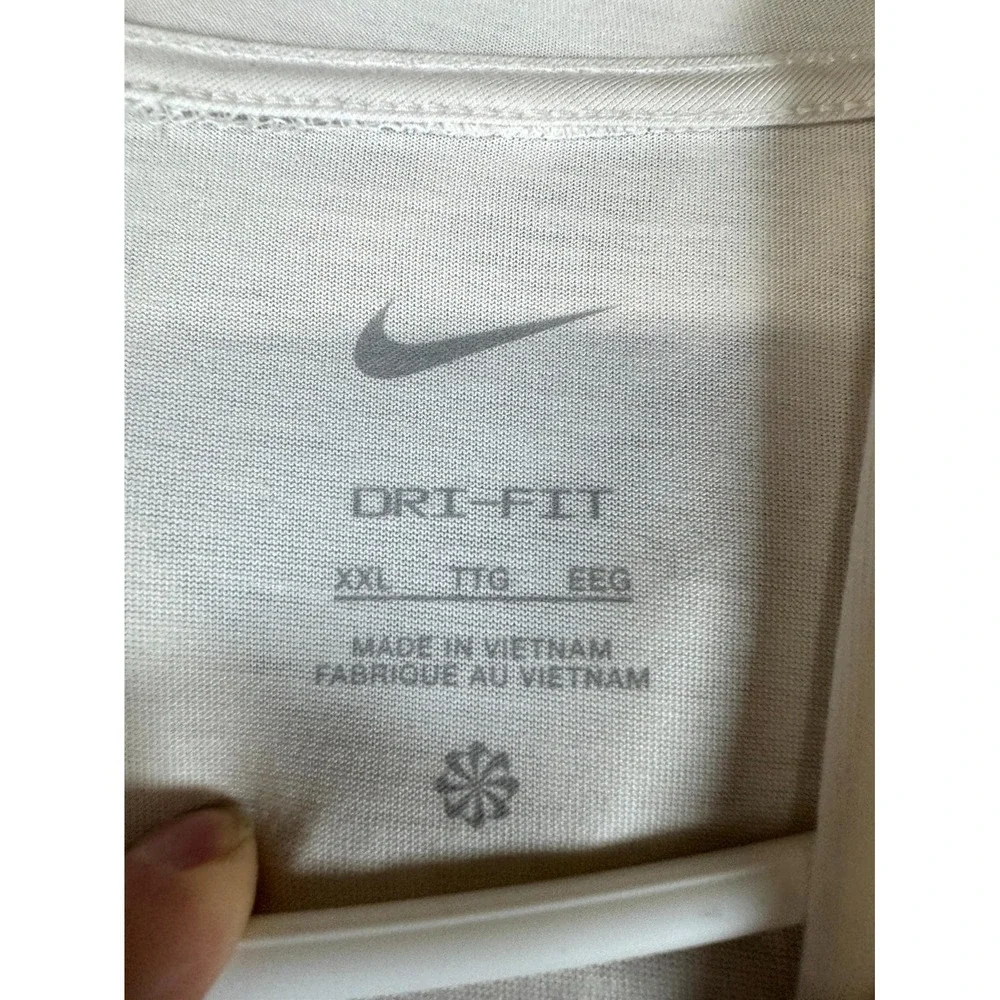 Nike Dri Fit Hooded Shirt Mens 2XL Off White Penn State University‎ Performance